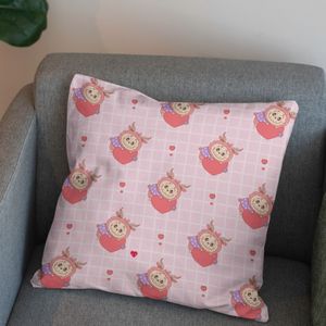 فروش اینترنتی پارچه مخمل روبالشی پارچه باما طرح لبوبو کد 5014692