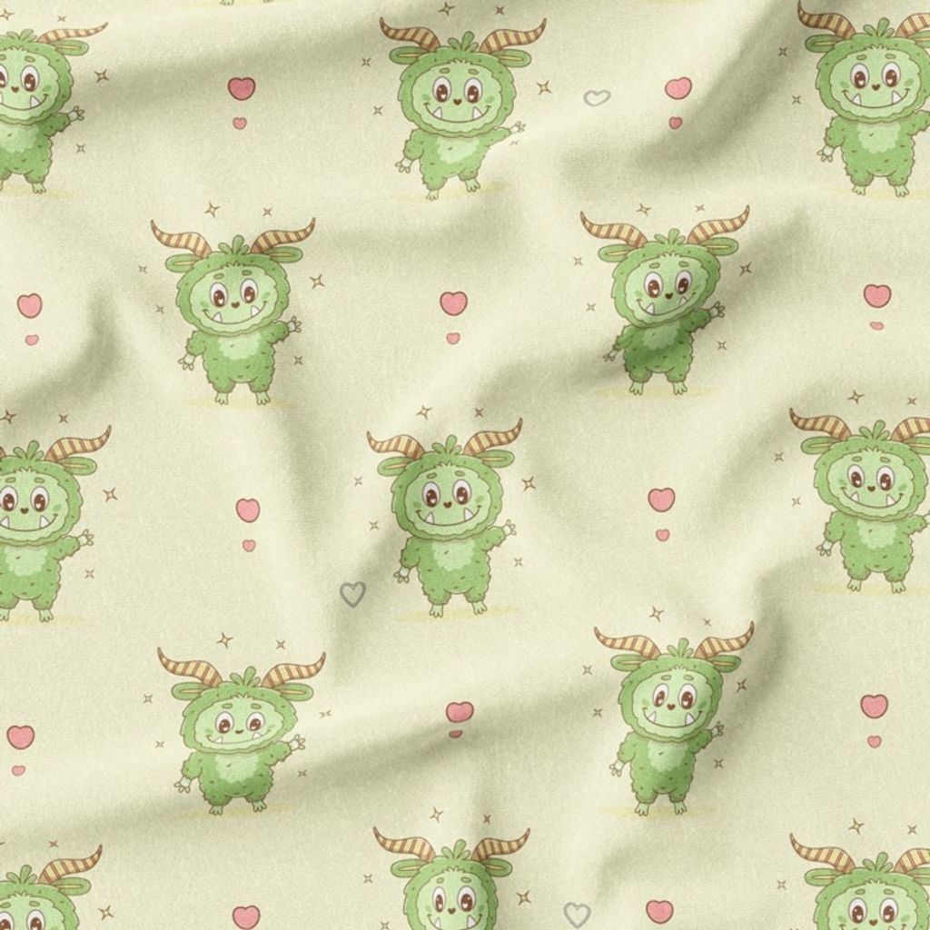 مشخصات پارچه مخمل روبالشی پارچه باما طرح لبوبو کد 5014694