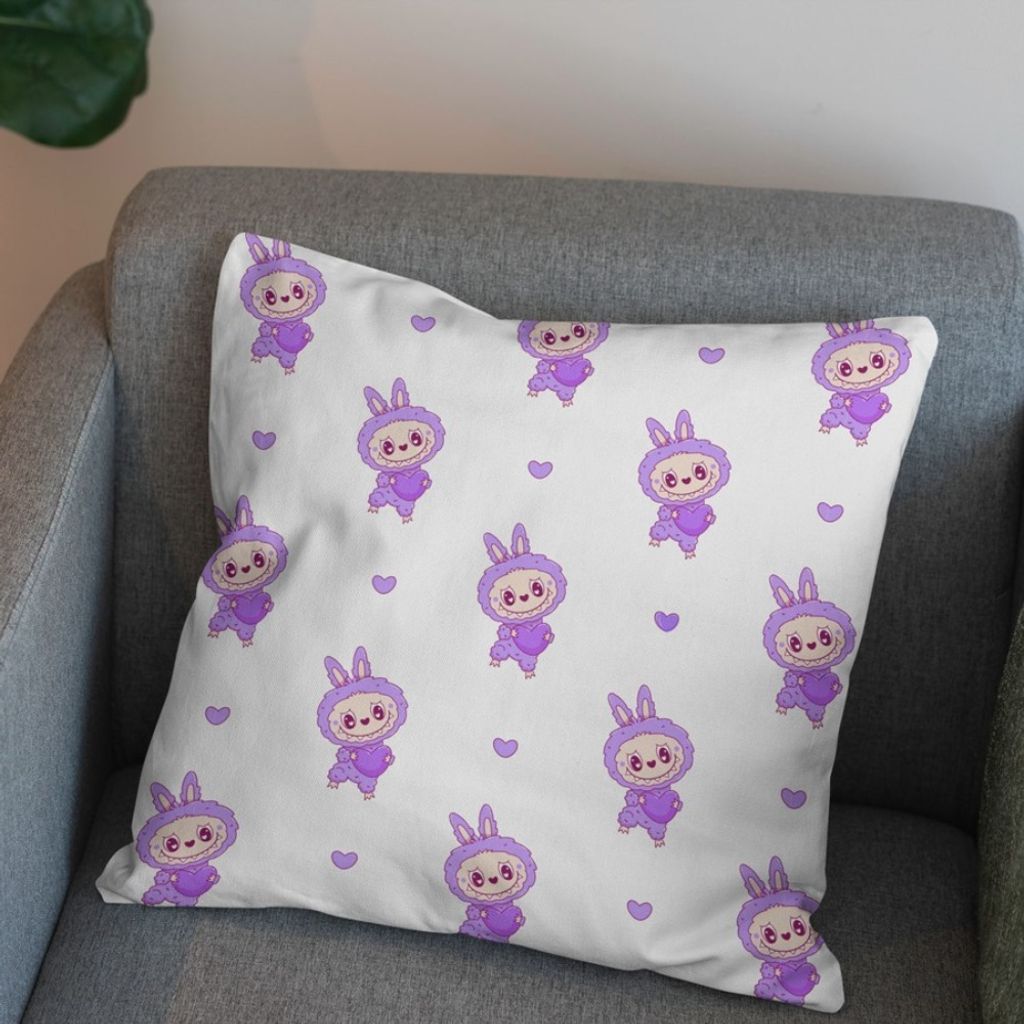 فروش اینترنتی پارچه مخمل روبالشی پارچه باما طرح لبوبو کد 5014695