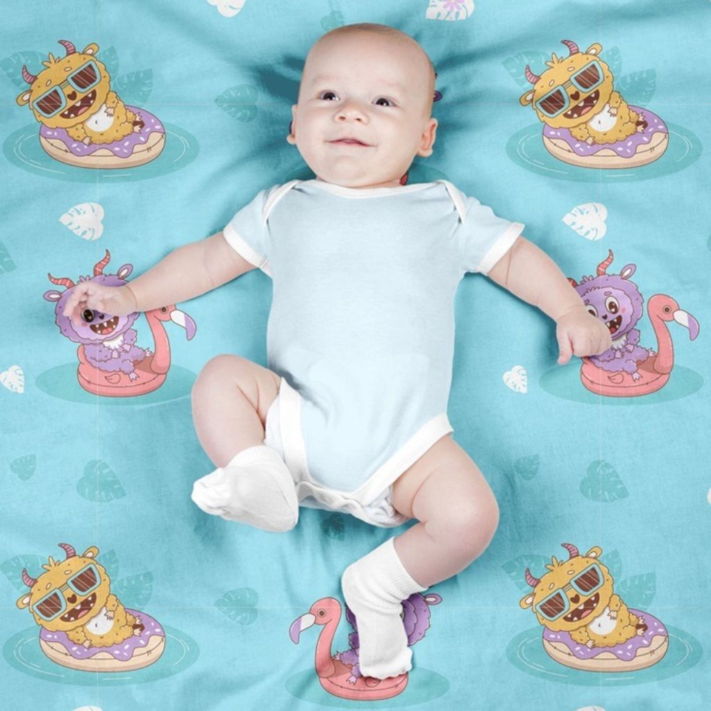 خرید آنلاین پارچه مخمل روبالشی پارچه باما طرح لبوبو کد 5014700