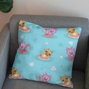 مشخصات پارچه مخمل روبالشی پارچه باما طرح لبوبو کد 5014700