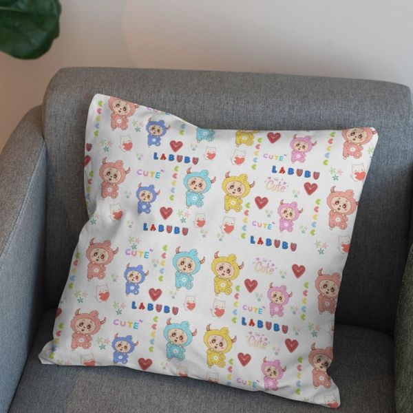 پارچه مخمل روبالشی پارچه باما طرح لبوبو کد 5014702