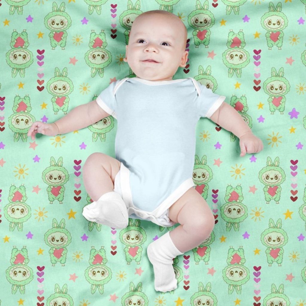 خرید آنلاین پارچه مخمل روبالشی پارچه باما طرح لبوبو کد 5014704