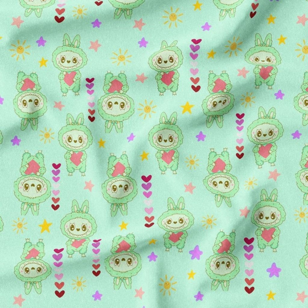 مشخصات پارچه مخمل روبالشی پارچه باما طرح لبوبو کد 5014704