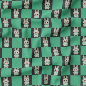 پارچه مخمل روبالشی پارچه باما طرح لبوبو کد 5014705