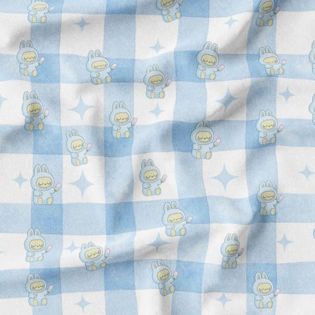 قیمت پارچه مخمل روبالشی پارچه باما طرح لبوبو کد 5014707