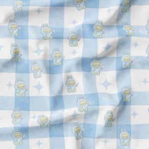 پارچه مخمل روبالشی پارچه باما طرح لبوبو کد 5014707