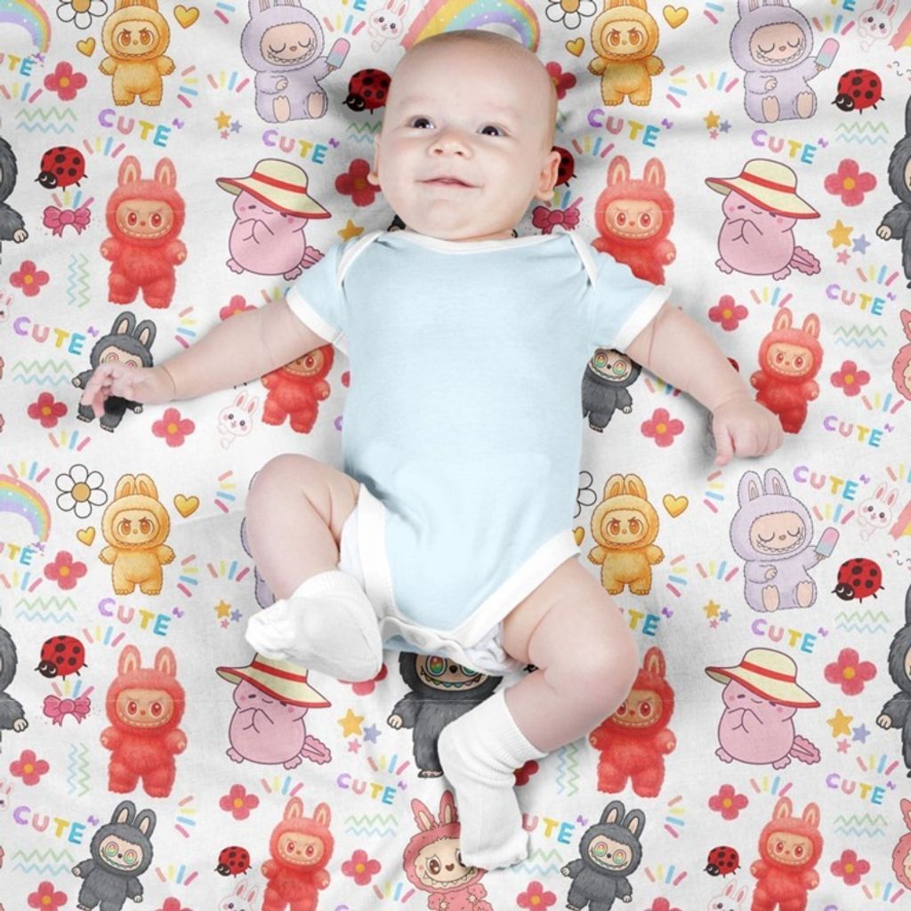 مشخصات پارچه مخمل روبالشی پارچه باما طرح لبوبو کد 5014708