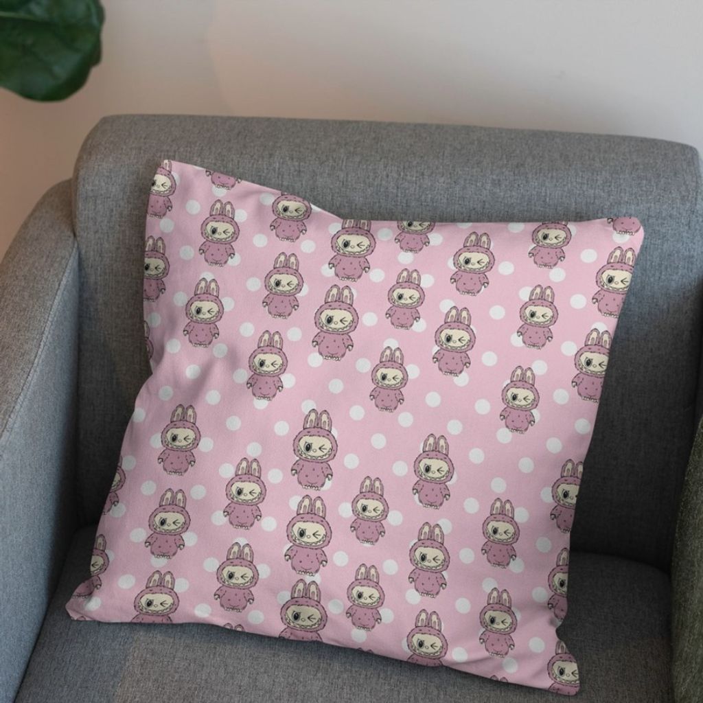 قیمت ارزان پارچه مخمل روبالشی پارچه باما طرح لبوبو کد 5014709