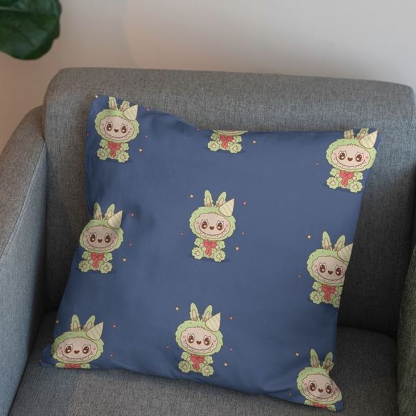 پارچه مخمل روبالشی پارچه باما طرح لبوبو کد 5014710