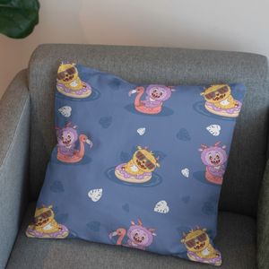 قیمت پارچه مخمل روبالشی پارچه باما طرح لبوبو کد 5014712