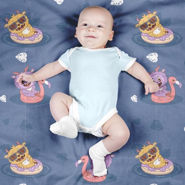 پارچه مخمل روبالشی پارچه باما طرح لبوبو کد 5014712