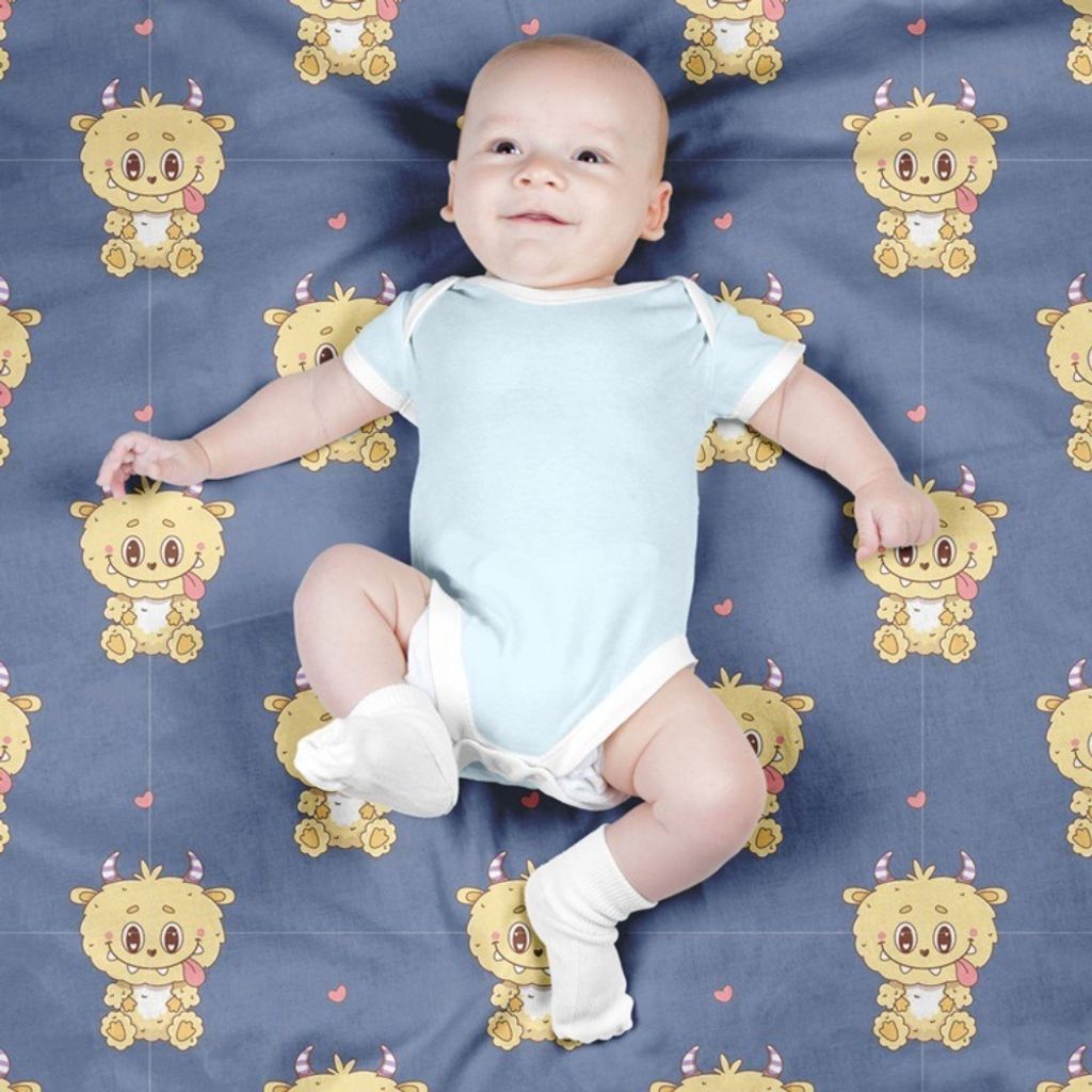 مشخصات پارچه مخمل روبالشی پارچه باما طرح لبوبو کد 5014714