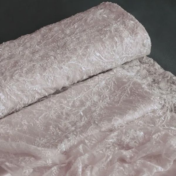 پارچه دانتل فرانسوی جواهر دوزی