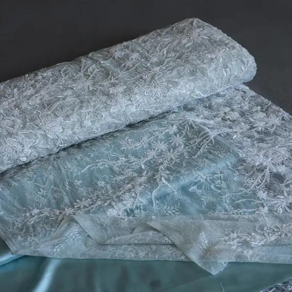 پارچه دانتل فرانسوی جواهر دوزی