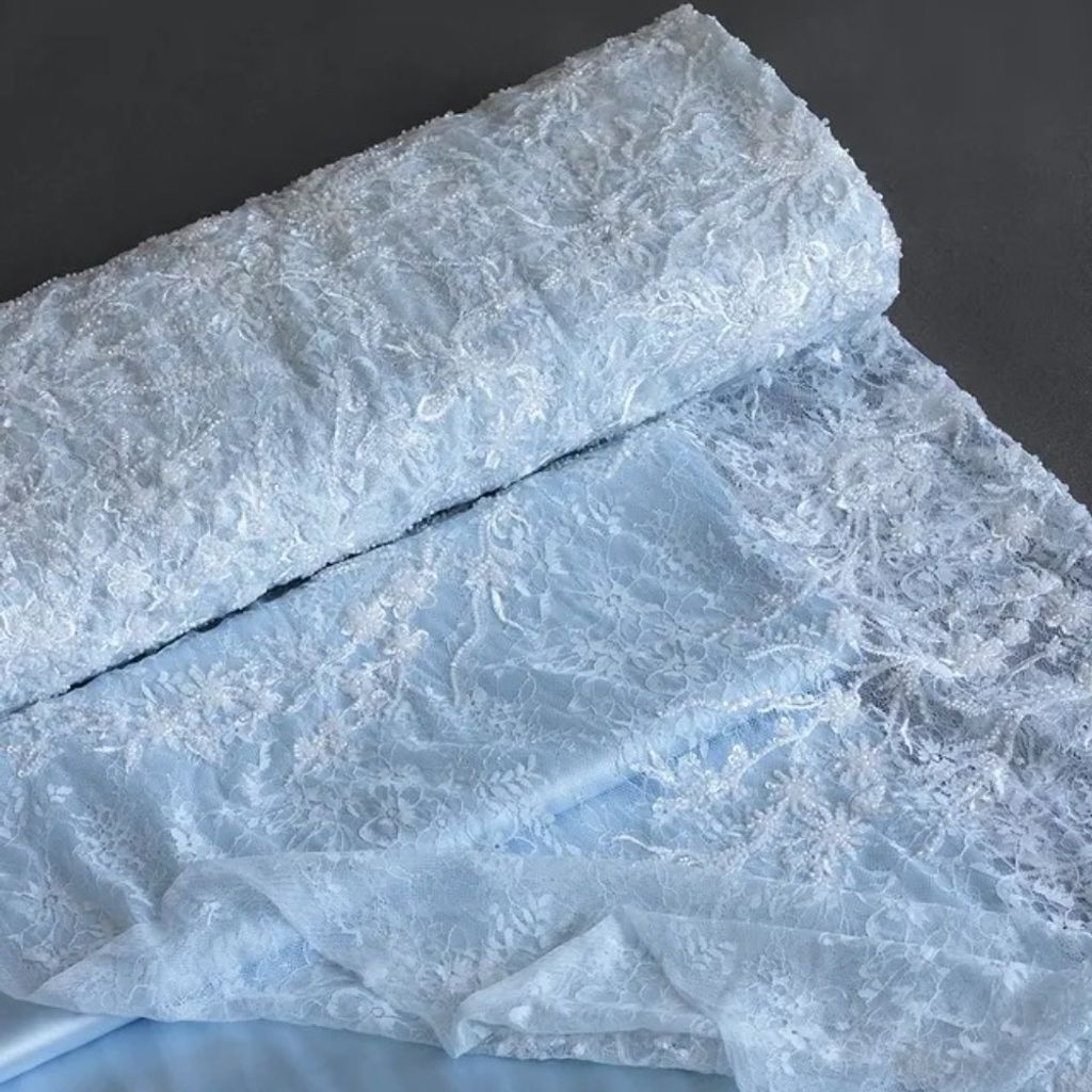 خرید انلاین پارچه دانتل فرانسوی جواهر دوزی