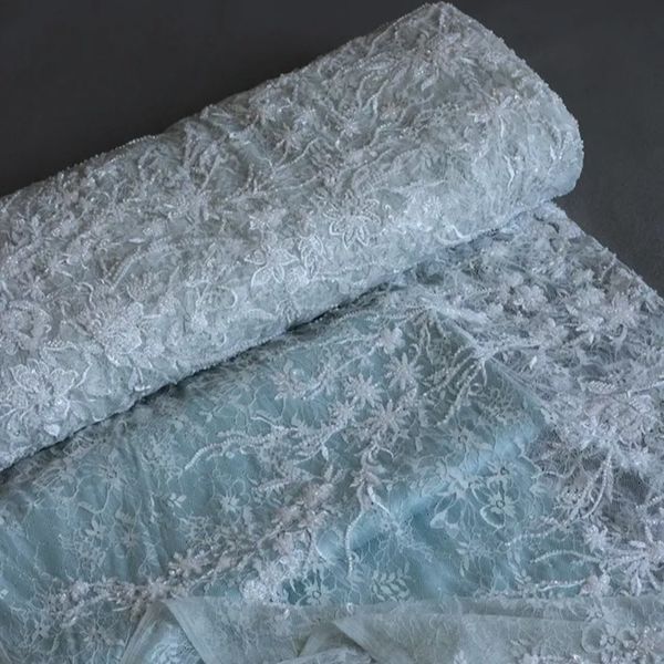 پارچه دانتل فرانسوی جواهر دوزی