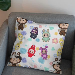 خرید اینترنتی پارچه مخمل روبالشی پارچه باما طرح لبوبو کد 5014715