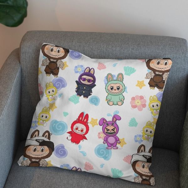 پارچه مخمل روبالشی پارچه باما طرح لبوبو کد 5014715