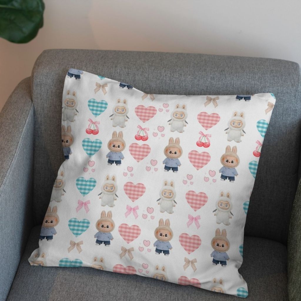 خرید انلاین پارچه مخمل روبالشی پارچه باما طرح لبوبو کد 5014716