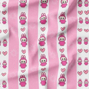 پارچه مخمل روبالشی پارچه باما طرح لبوبو کد 5014717