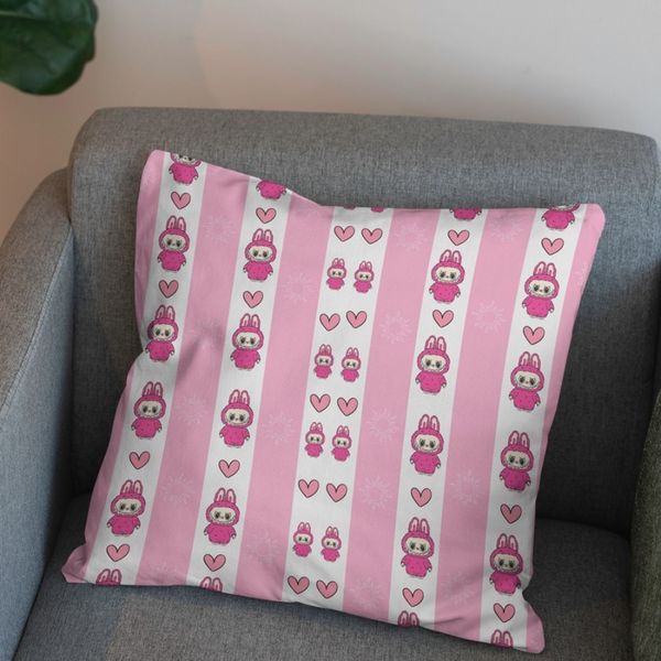 پارچه مخمل روبالشی پارچه باما طرح لبوبو کد 5014717