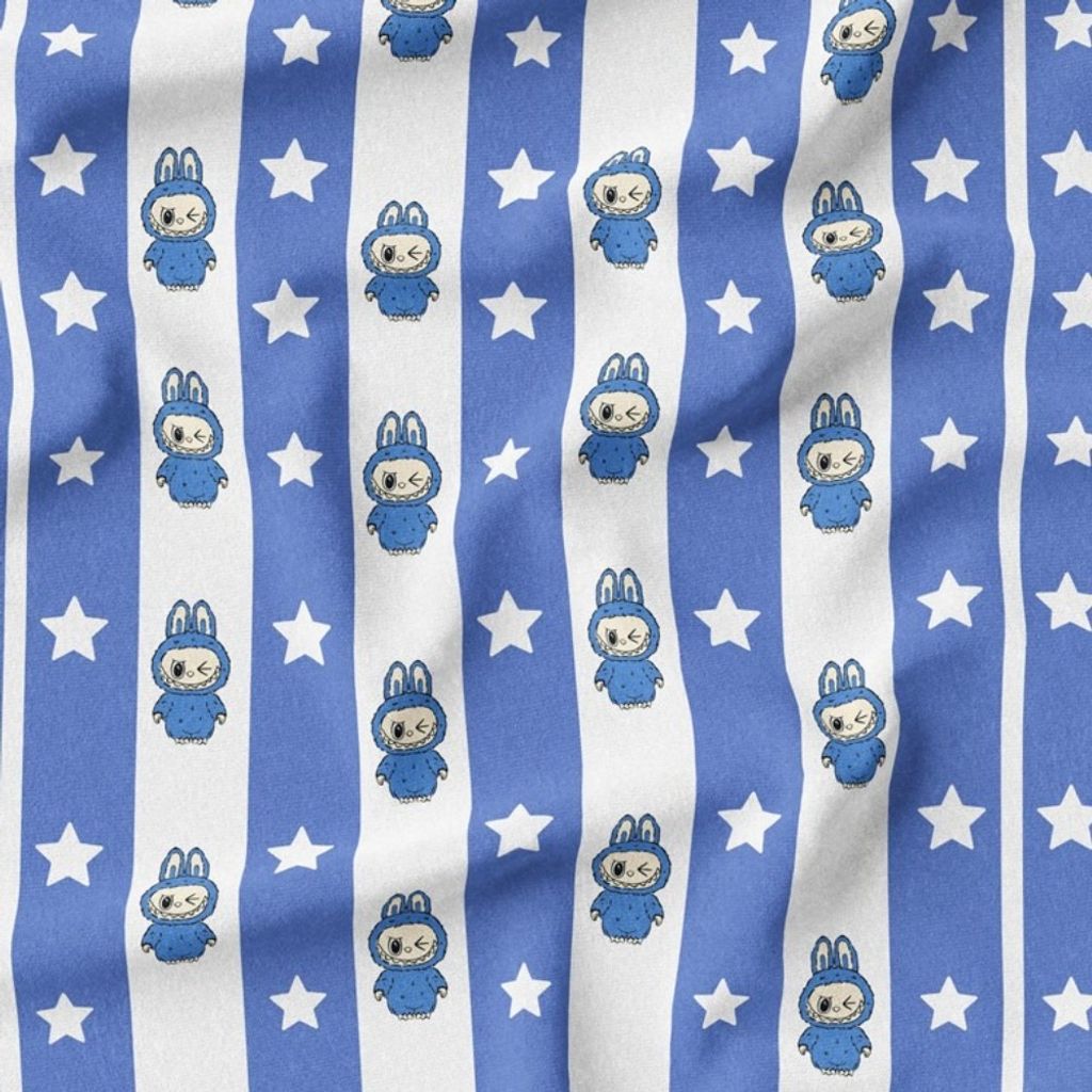 فروش اینترنتی پارچه مخمل روبالشی پارچه باما طرح لبوبو کد 5014718