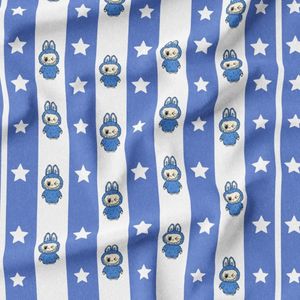 پارچه مخمل روبالشی طرح لبوبو کد 5014718