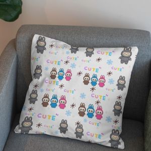 خرید اینترنتی پارچه مخمل روبالشی پارچه باما طرح لبوبو کد 5014720