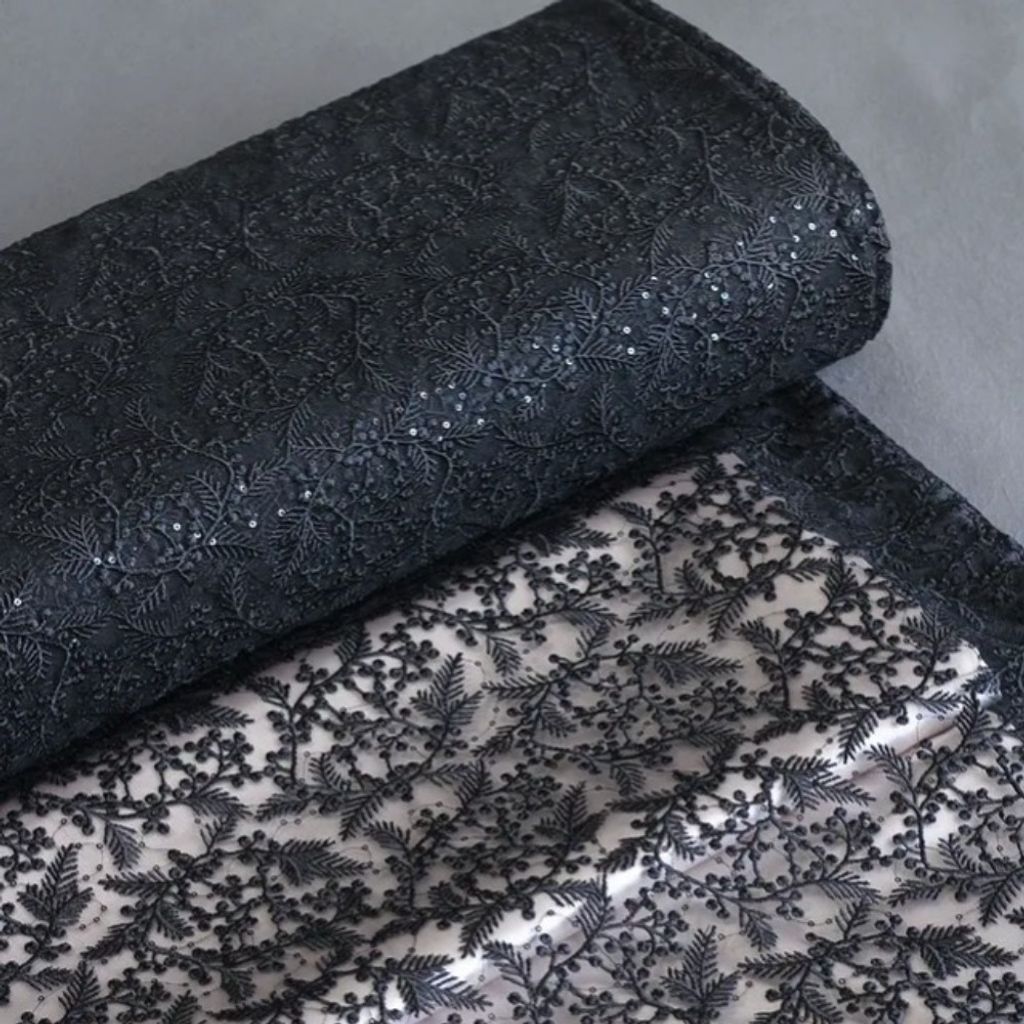 قیمت ارزان پارچه تور دانتل مشکی