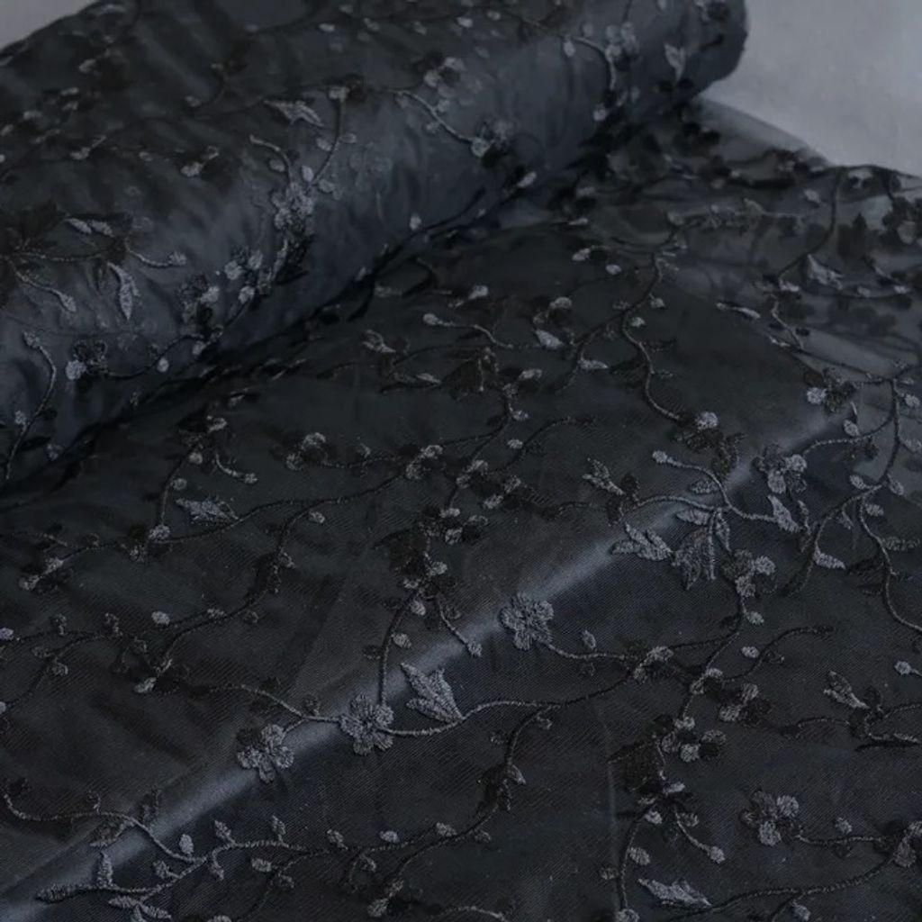 قیمت ارزان پارچه تور دانتل مشکی