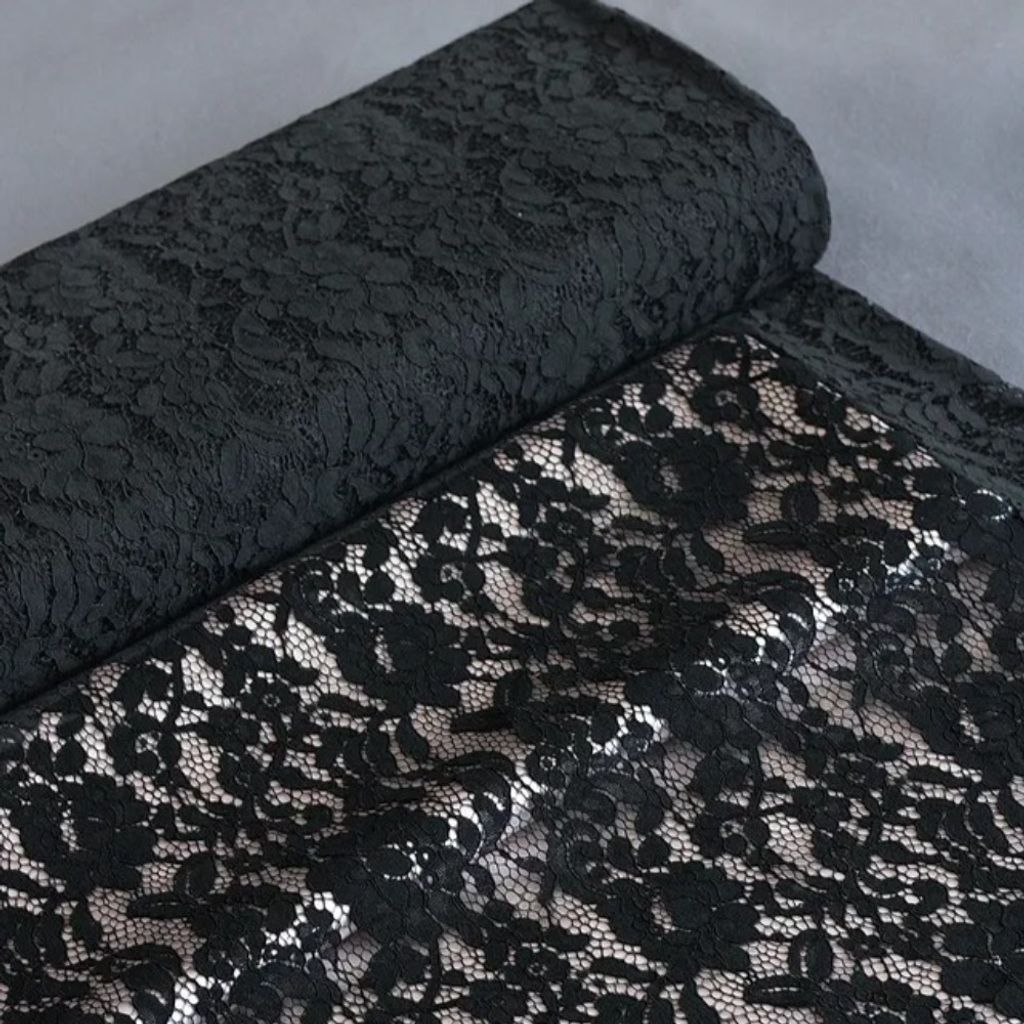 خرید انلاین پارچه تور دانتل مشکی
