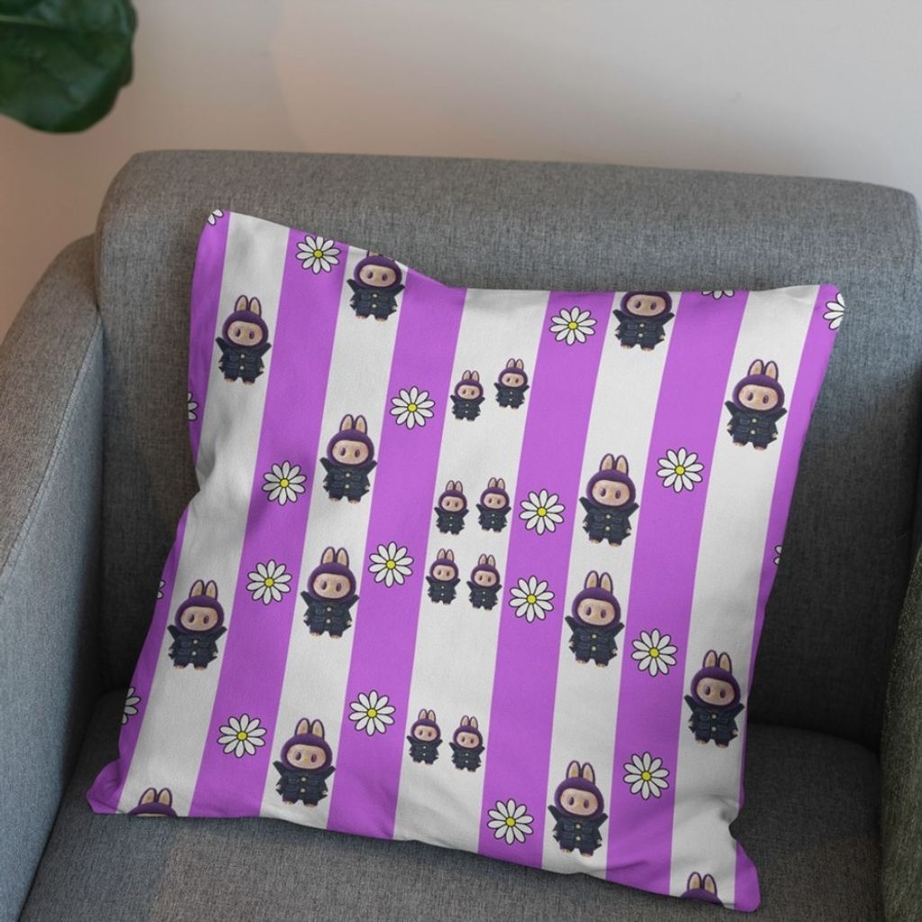 خرید انلاین پارچه مخمل روبالشی پارچه باما طرح لبوبو کد 5014722