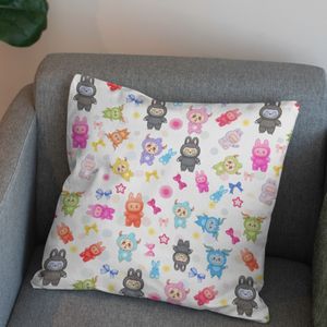 قیمت ارزان پارچه مخمل روبالشی پارچه باما طرح لبوبو کد 5014723