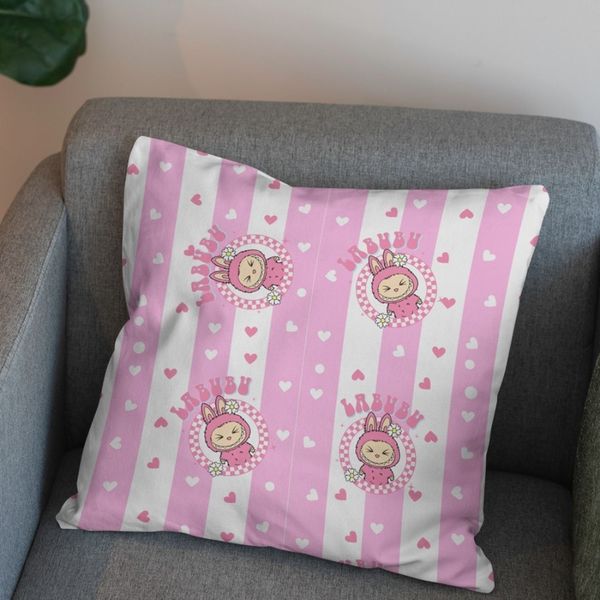 پارچه مخمل روبالشی پارچه باما طرح لبوبو کد 5014724