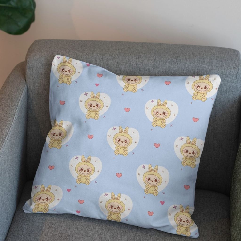 قیمت پارچه مخمل روبالشی پارچه باما طرح لبوبو کد 5014725