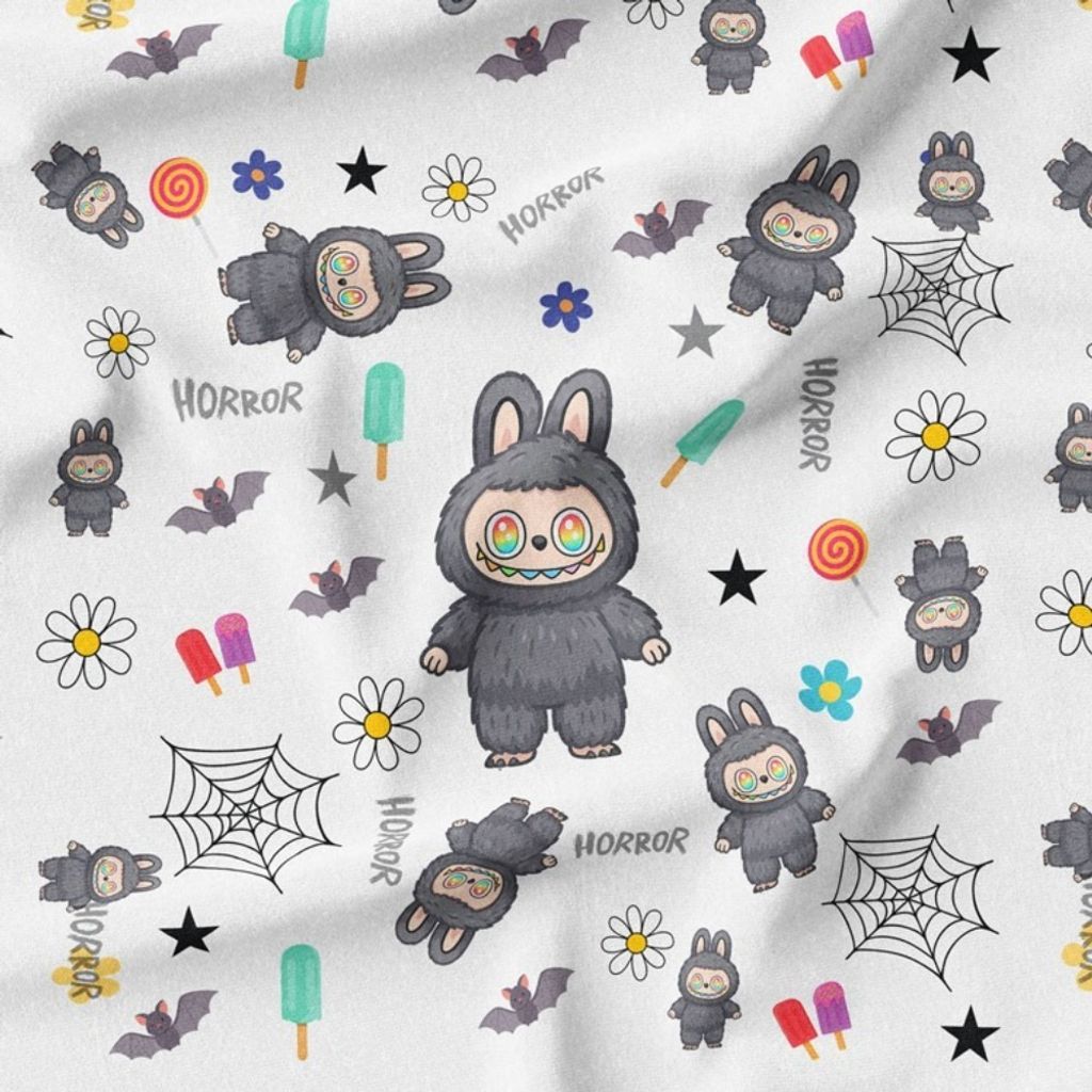 مشخصات پارچه مخمل روبالشی پارچه باما طرح لبوبو کد 5014726