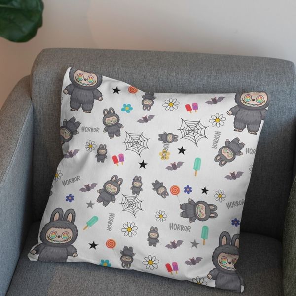 پارچه مخمل روبالشی پارچه باما طرح لبوبو کد 5014726