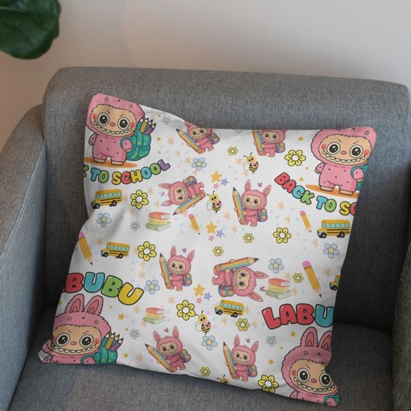 پارچه مخمل روبالشی پارچه باما طرح لبوبو کد 5014727