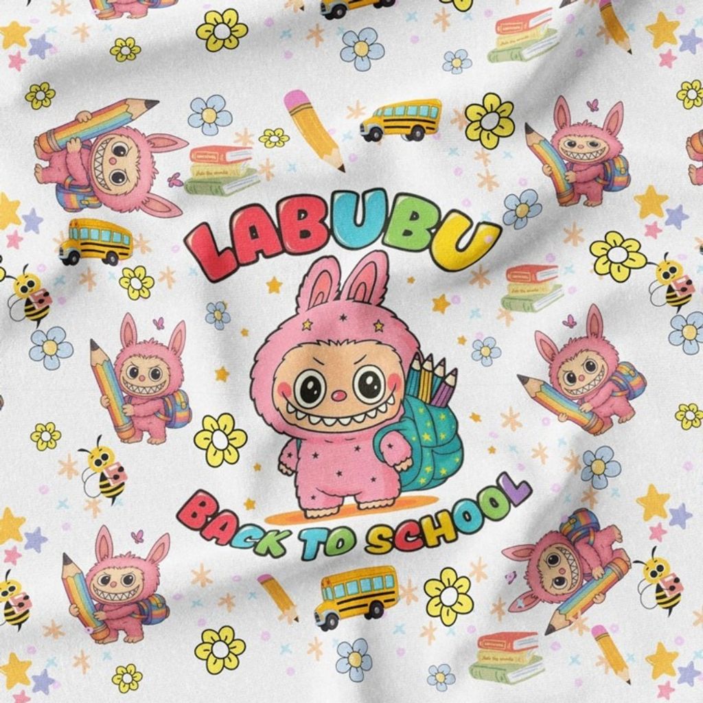 خرید آنلاین پارچه مخمل روبالشی پارچه باما طرح لبوبو کد 5014727