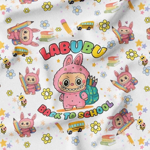 پارچه مخمل روبالشی پارچه باما طرح لبوبو کد 5014727