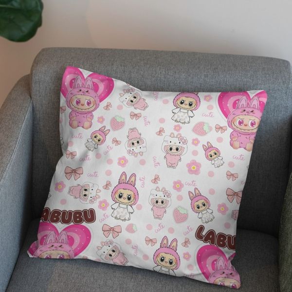 پارچه مخمل روبالشی پارچه باما طرح لبوبو کد 5014728