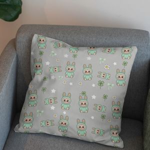 خرید اینترنتی پارچه مخمل روبالشی پارچه باما طرح لبوبو کد 5014731