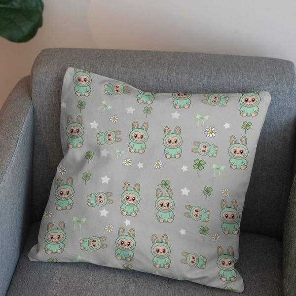 پارچه مخمل روبالشی پارچه باما طرح لبوبو کد 5014731