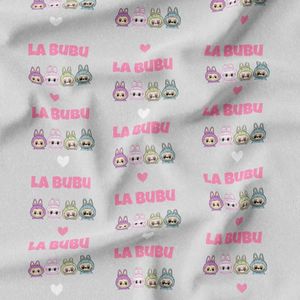 پارچه مخمل روبالشی پارچه باما طرح لبوبو کد 5014732