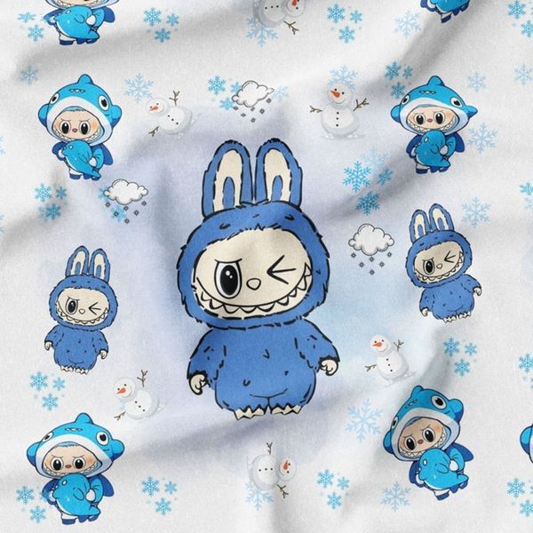 پارچه مخمل روبالشی پارچه باما طرح لبوبو کد 5014734