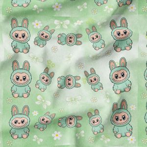 پارچه مخمل روبالشی پارچه باما طرح لبوبو کد 5014736