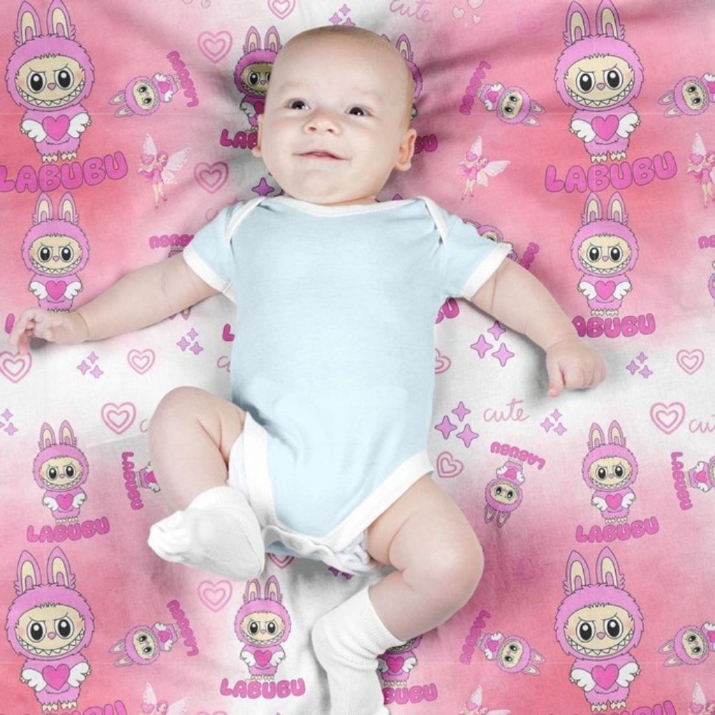 خرید انلاین پارچه مخمل روبالشی پارچه باما طرح لبوبو کد 5014737