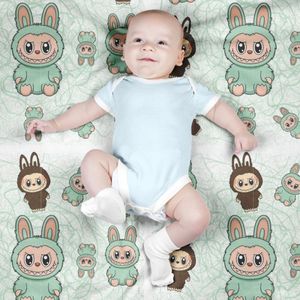 قیمت ارزان پارچه مخمل روبالشی پارچه باما طرح لبوبو کد 5014738