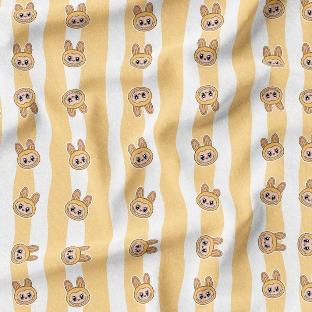 قیمت پارچه مخمل روبالشی پارچه باما طرح لبوبو کد 5014739